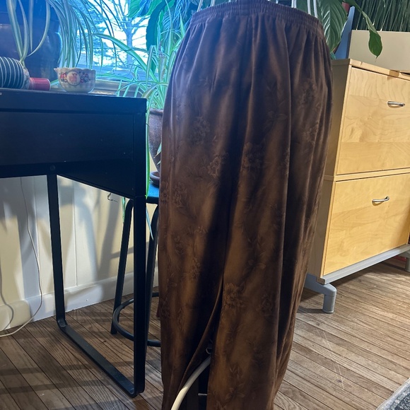 Vintage Hasting & Smith brown floral maxi skirt - Picture 2 of 5